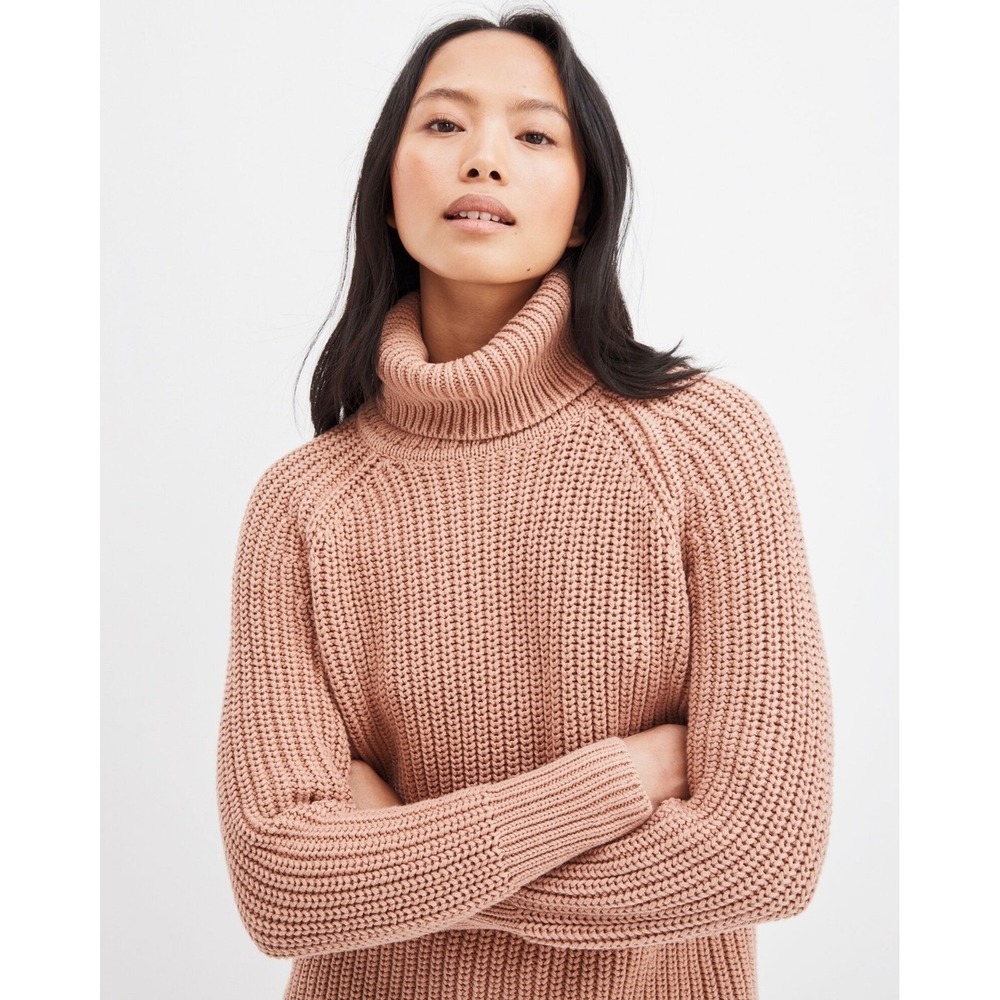 Haven Well Within Womens XXL Terracotta Clay Chunky Knit Turtleneck Sweater
